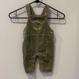 Baby Disney Marled Olive Corduroy Kids Overalls Baby 3/6 Months‎ Button Straps